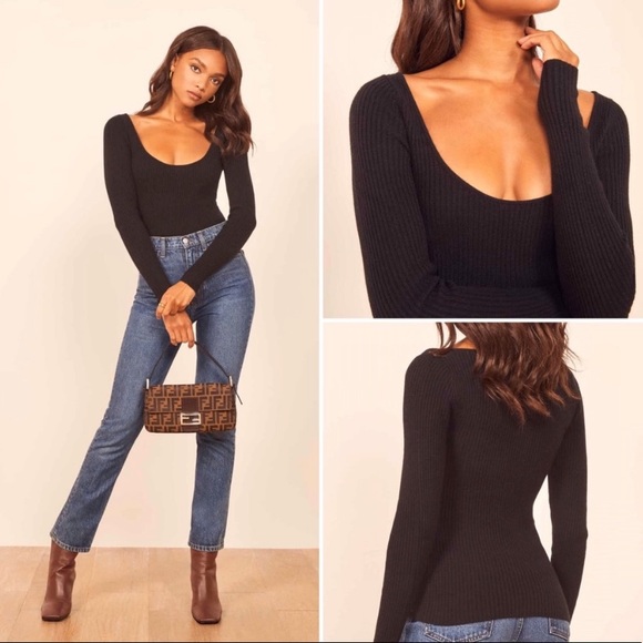 Reformation Sweaters - 🆕 Reformation Mia Ribbed Cashmere Sweater